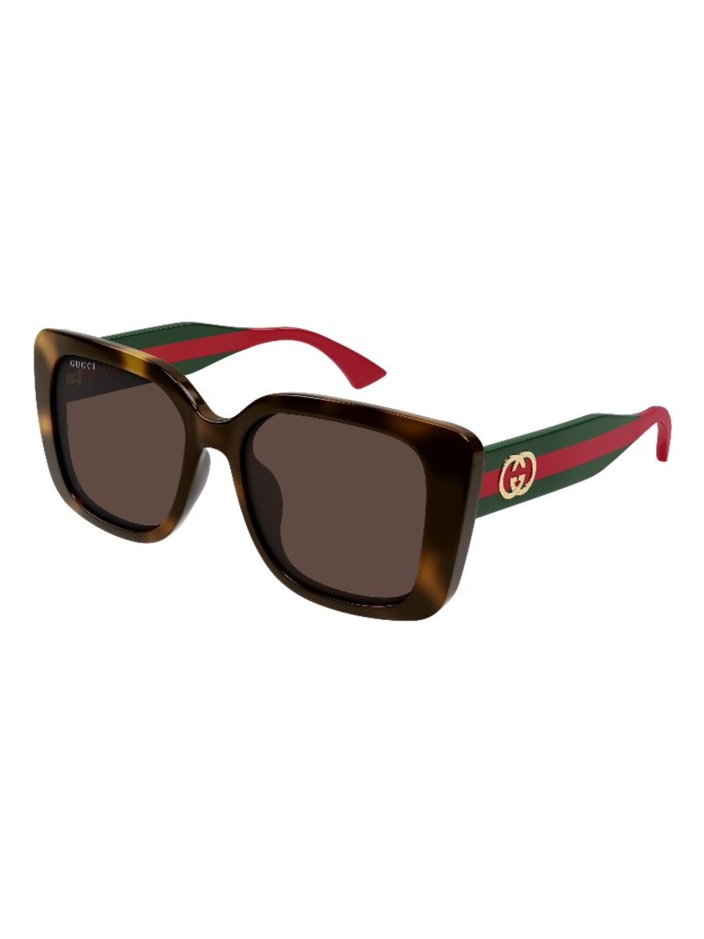 New Gucci Women's Sunglasses Havana Brown Lens Acetate Frame GG2118SA 002 55